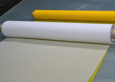 50 بوصة 80T البوليستر شبكة طباعة الشاشة لطباعة السيراميك ، أبيض / أصفر اللون