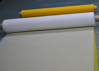 165T-31 الشاشة الحريرية شبكة لفة للطباعة الكلور / الزجاج ، أبيض / أصفر اللون