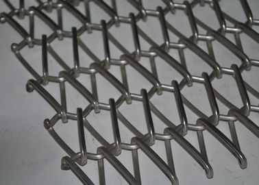 حزام سير الفولاذ المقاوم للصدأ حلزوني للفرن ، حزام شبكة معدنية