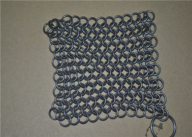 سعر جيد 7 * 7 بوصة شبكة أسلاك الفولاذ المقاوم للصدأ الغسيل / Chainmail منظف الحديد الزهر الانترنت