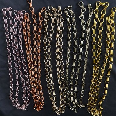 سعر جيد شاشة ذبابة معدنية معلقة من الألومنيوم مزدوج سلسلة الخطاف ستارة زخرفية لقاعة المطعم الانترنت