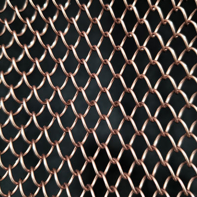 سعر جيد  Metal Mesh Curtain Bronze finish Hanging Wire Mesh Room Dividers For Ceiling الانترنت