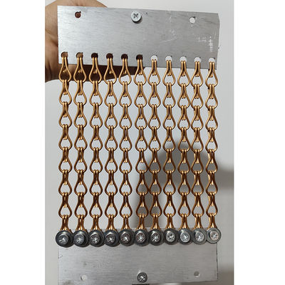 سعر جيد Gold  Anodized Chain Mail Decorative Metal Link Mesh Curtain Aluminium Alloy Coil Drapery الانترنت