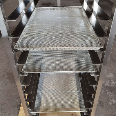 سعر جيد Custom Size Food Grade 304 Stainless Steel Drying Rack Trolley for 600x400 Trays الانترنت