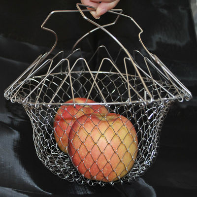 سعر جيد المعادن 201 304 الفولاذ المقاوم للصدأ فراي سلة / رقاقة عموم سلة قطرها 220 مم الانترنت