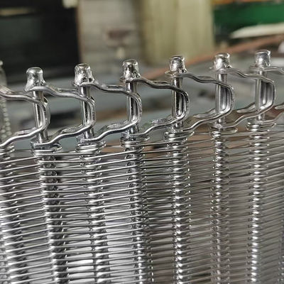 سعر جيد Flexible Rod Conveyor Belt Stainless Steel Spiral Balanced Weave Wire Mesh Belt الانترنت