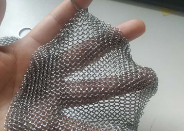 سعر جيد FDA 12x12cm حلقات ملحومة 304 الغسيل الفولاذ المقاوم للصدأ Chainmail الانترنت