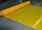 البوليستر الأصفر شبكة نسيج الحرير الشاشة التي شيرت طباعة عالية الكثافة ، 91 ميكرون