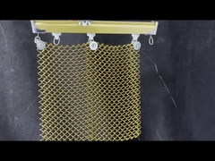 الذهبية الألومنيوم الزخرفية الملفوفة شبكة سقف الستار
