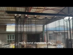 الذهبية لون واجهة الزخرفية المعدنية لفائف الستائر الحلزونية ستارة النسيج