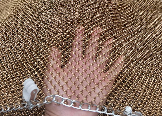 1.5mm شبكة معدنية الستائر لتقسيمات غرفة الموقد