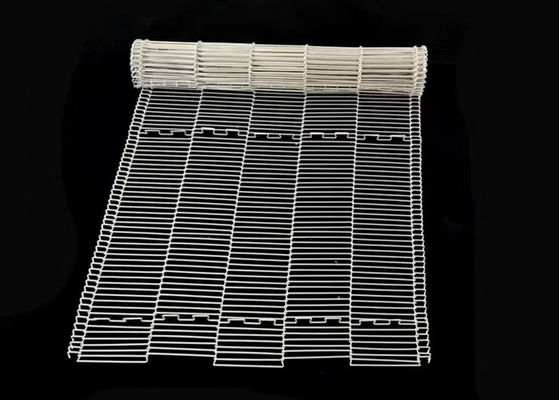 316 شبكة سلكية حزام ناقل الشوكولاته Enrobe باستخدام Flat Flex