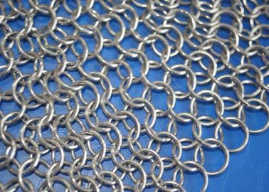 سعر جيد الغذاء الصف الفولاذ المقاوم للصدأ Chainmail الغسيل عن تجهيزات المطابخ الحديد الزهر ، شكل دائري الانترنت