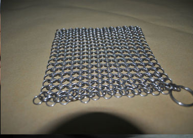 سعر جيد المطبخ 304 الفولاذ المقاوم للصدأ Chainmail الغسيل مستطيل 10MM ، حجم مخصص الانترنت