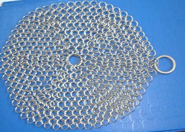 سعر جيد 304 7 * 7 الفولاذ المقاوم للصدأ Chainmail الغسيل الحديد الزهر الأنظف للغذاء الصف الانترنت