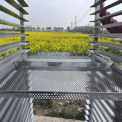 مقاومة الحرارة تجمعت 20 طبق 304 Stainless Steel Dehydrator Drying Fruit Trolley For Mango Pineapple