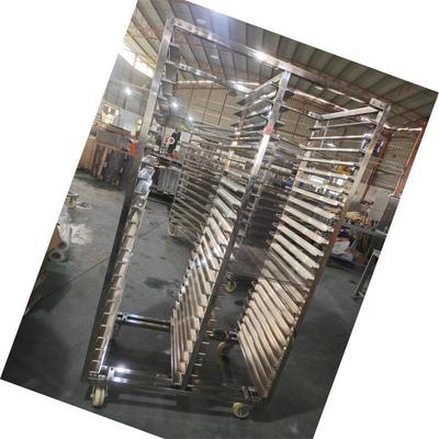 سعر جيد Load-bearing Capacity Customized 304 Stainless Steel Tray Rack Trolley Drying Trolley For Drying Room الانترنت