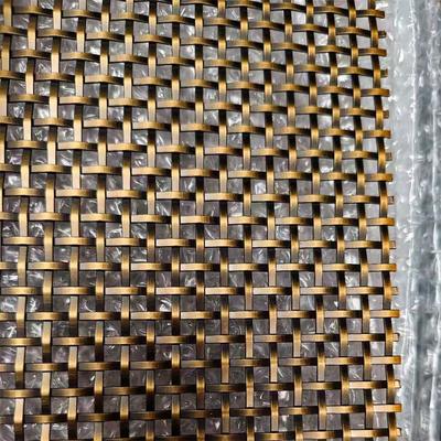 سعر جيد Flat Wire Metal Furniture Screen Single Crimp Grille Antique Brass Finish Decorative Woven Wire Grilles For Cabinet Doors الانترنت