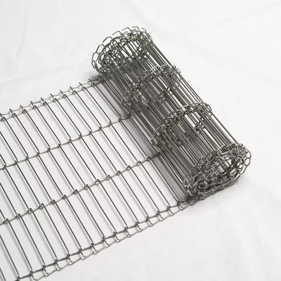 سعر جيد SS304 316 سلسلة شوكولاتة شبكة أسلاك الفولاذ المقاوم للصدأ حزام ناقل مرن لسلم لمصنع الخبز الانترنت