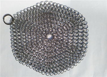 سعر جيد 7 بوصة الفولاذ المقاوم للصدأ Chainmail الغسيل لتنظيف تجهيزات المطابخ ، شكل دائري الانترنت
