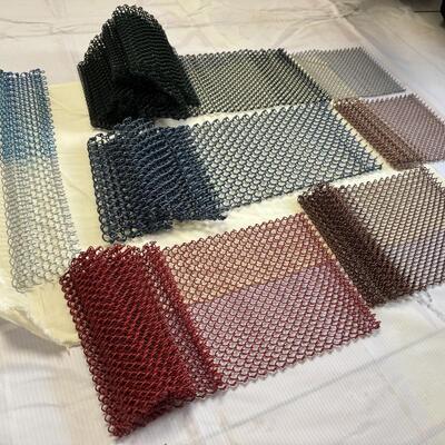 Colorful Mesh Curtain Aluminum Coil Drapery Restaurant Decorative Room Divider Decorative Metal Mesh Curtain