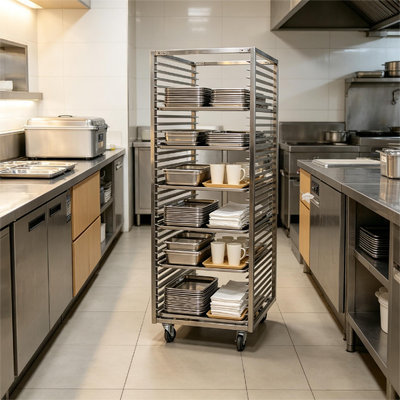 Custom Heavy Duty Baking Rack Sheet Pan Trolley with Detachable Trays Adjustable Height and Multi-Tier Options