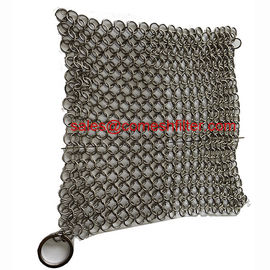 4x4 بوصة مربعة الفولاذ المقاوم للصدأ الغسيل Chainmail للمطبخ