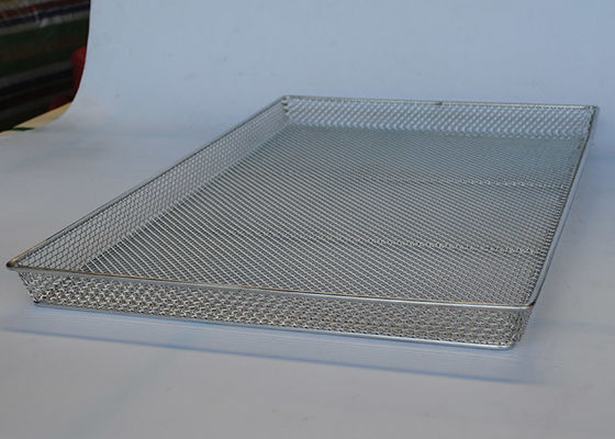 650mm X 460mm 1mm شبكة سلكية صينية للحوم الفاكهة